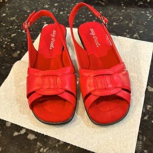 Easy street red sandals